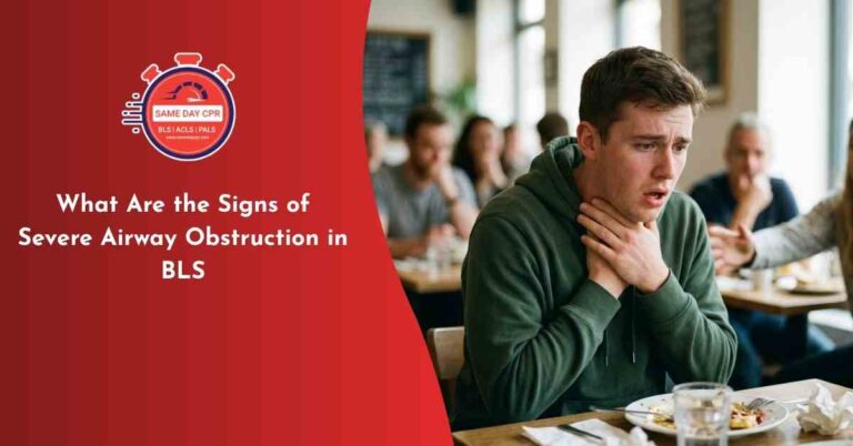 signs of severe airway obstruction in bls