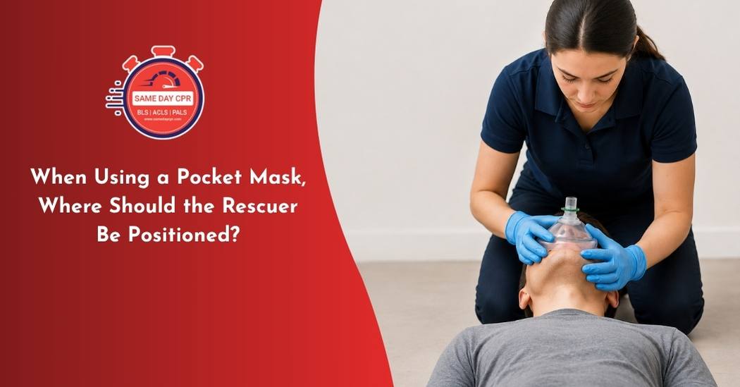 pocket mask rescuer position